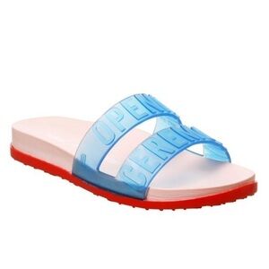 Melissa x Opening Ceremony Flipp blue slides